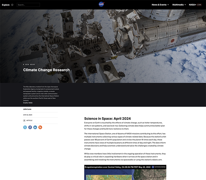 NASA Climate Chg Research